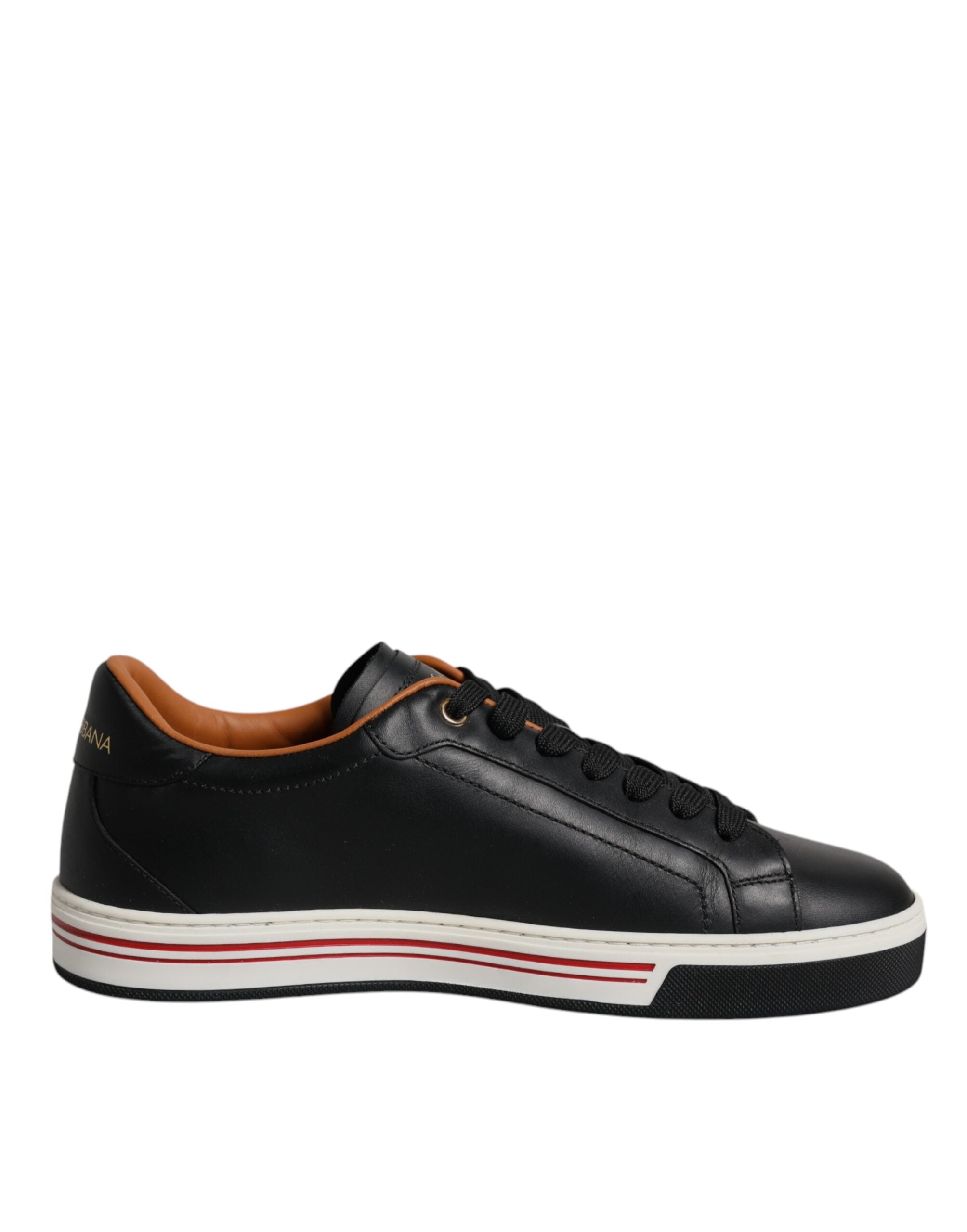Dolce & Gabbana Black Leather Low Top Men Sneakers Men's Shoes
