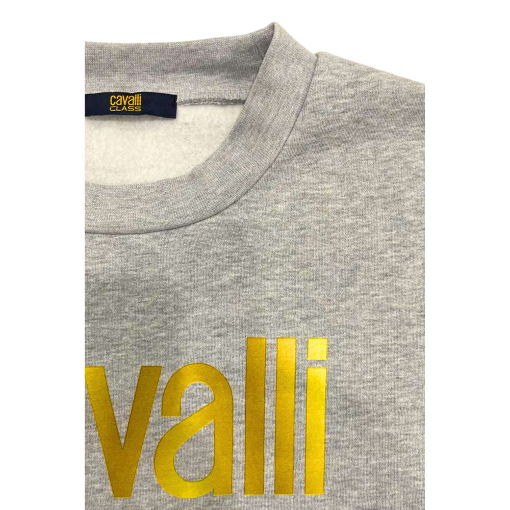 Cavalli Class Gray Polyester Men Men's Sweater