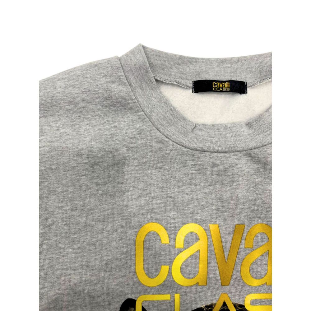 Cavalli Class Gray Cotton Women Women's Sweater