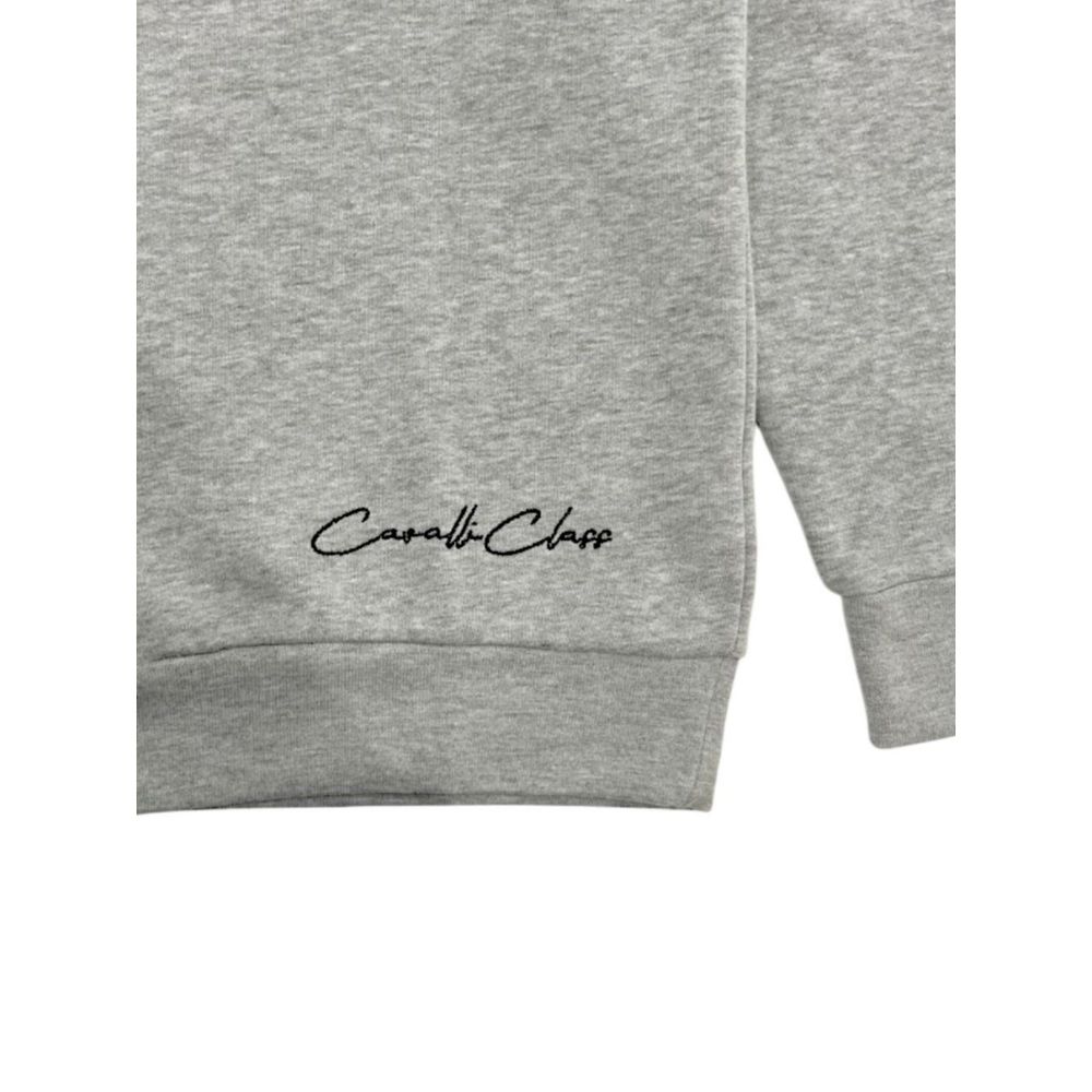 Cavalli Class Gray Polyester Women Women's Hoodie