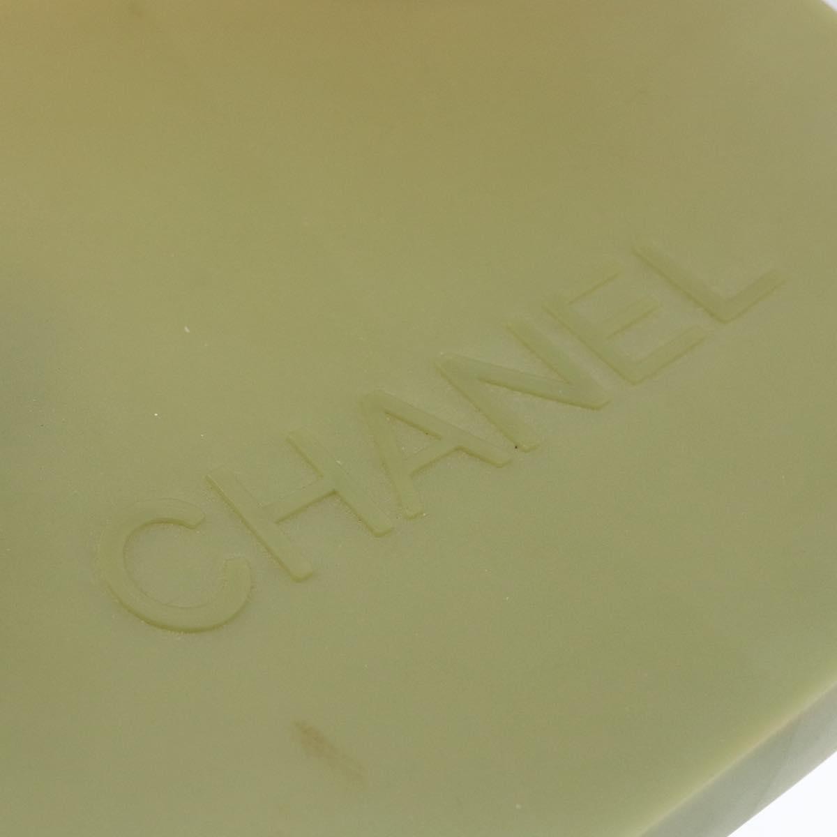 Chanel Vintage Logo Tote Plastic Khaki Plastic Tote Bag Bag (Pre-Owned)