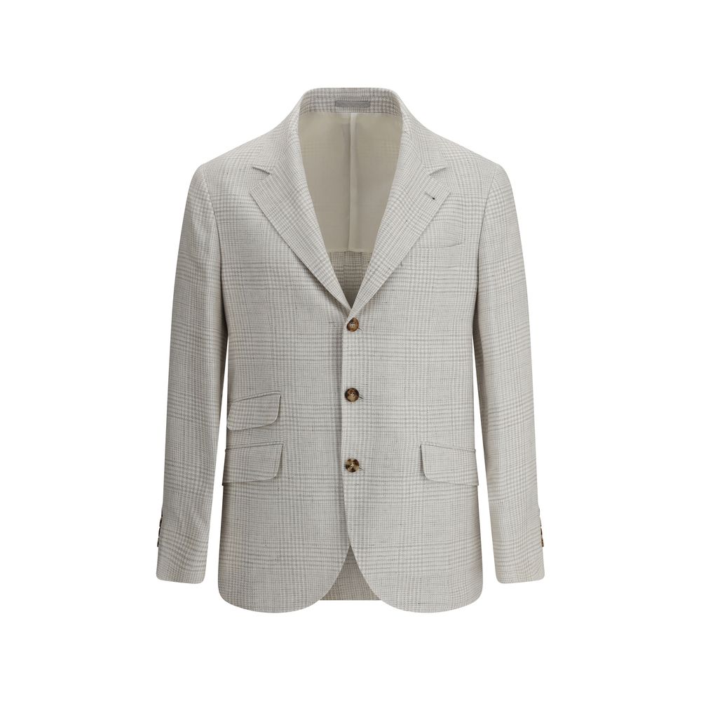 Brunello Cucinelli Single-breasted check Men's Blazer
