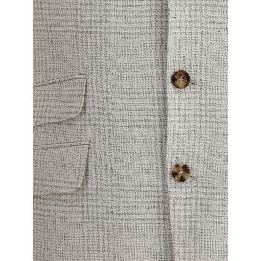 Brunello Cucinelli Single-breasted check Men's Blazer