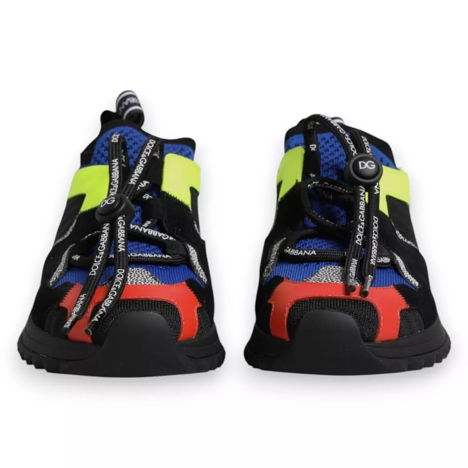 Dolce & Gabbana Multicolor Mesh Sorrento Trekking Sneakers Women's Shoes