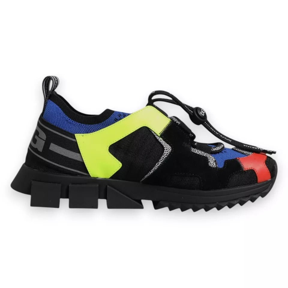 Dolce & Gabbana Multicolor Mesh Sorrento Trekking Sneakers Women's Shoes