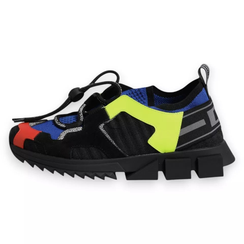 Dolce & Gabbana Multicolor Mesh Sorrento Trekking Sneakers Women's Shoes