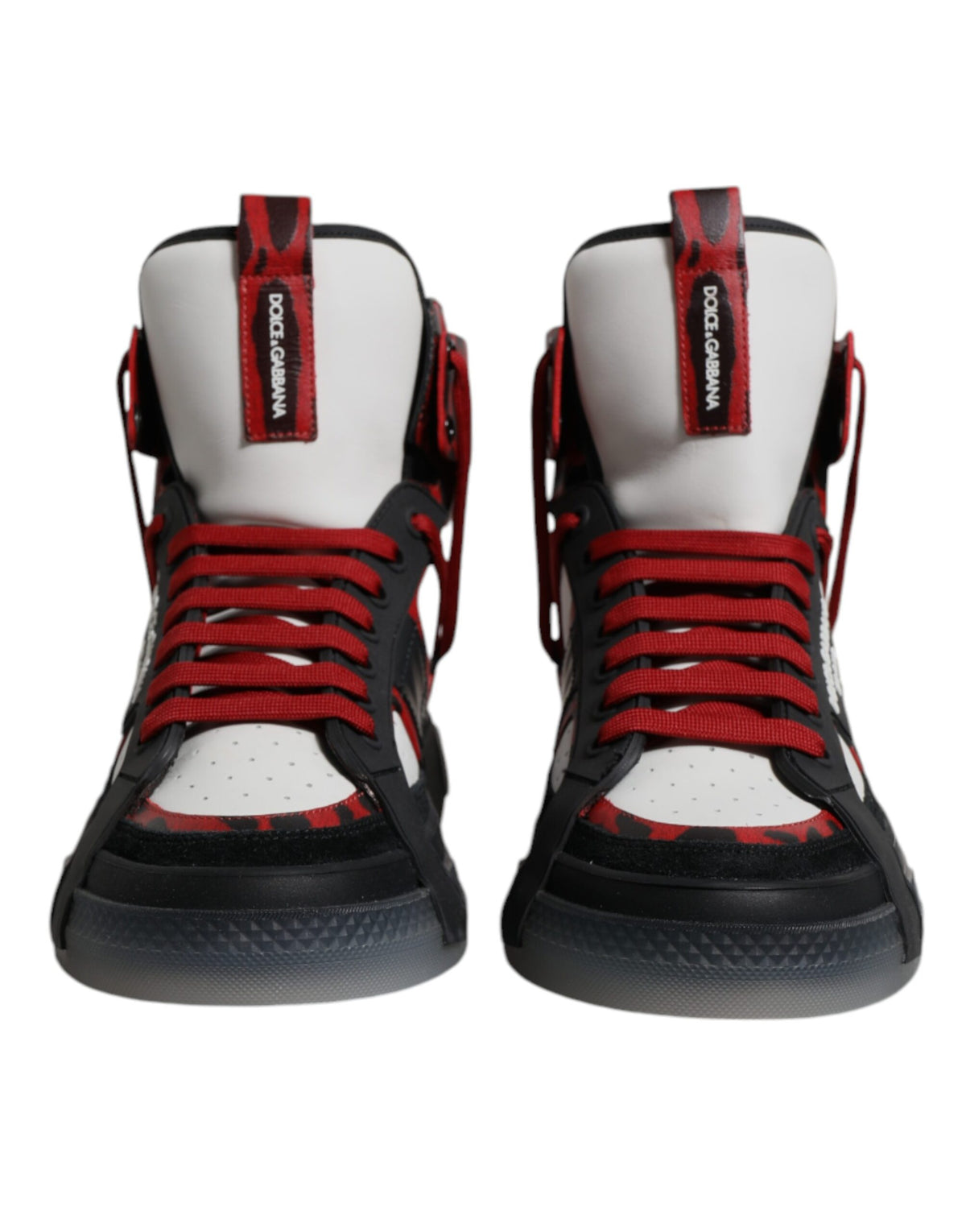 Dolce & Gabbana Multicolor Leather High Top Sneakers Men's Shoes
