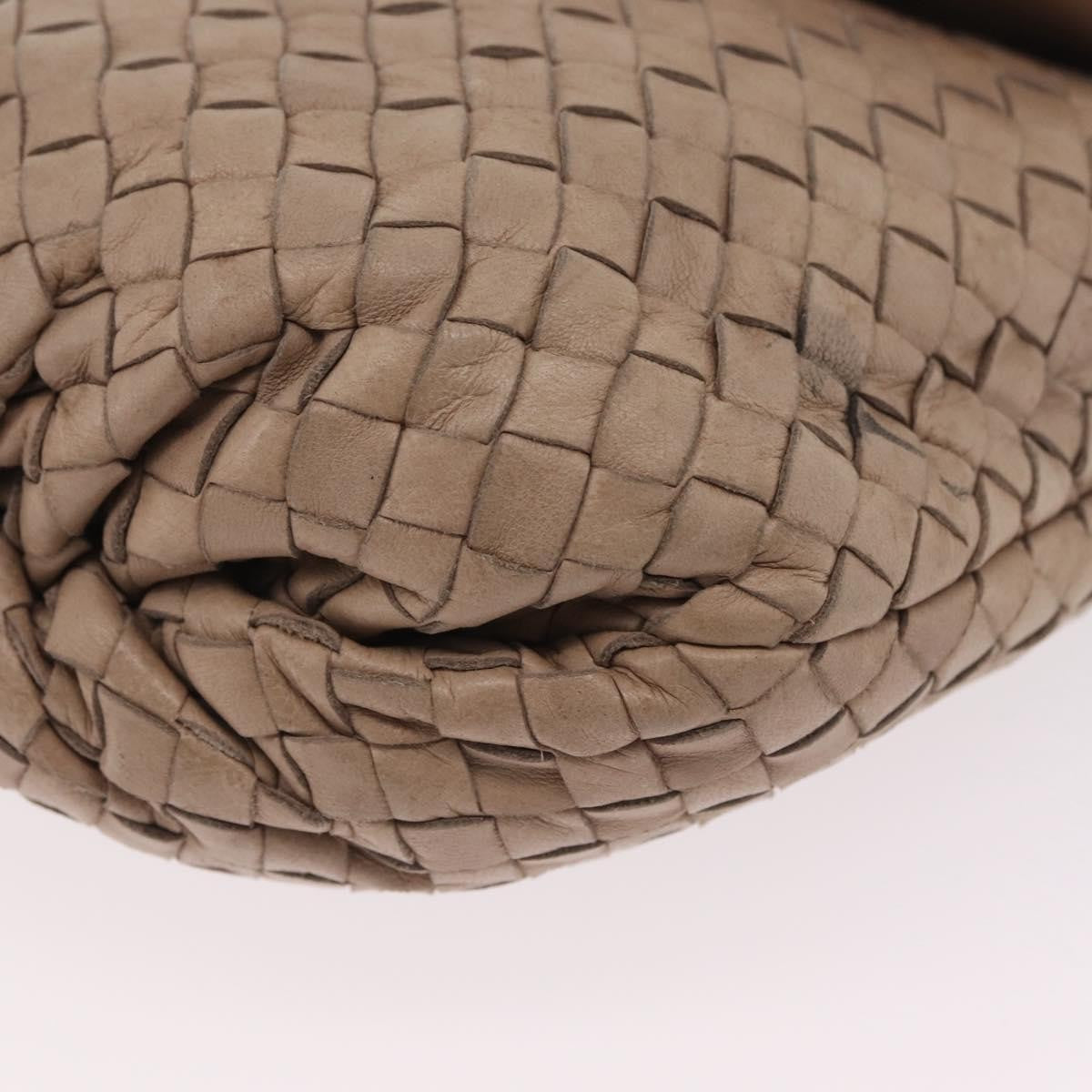 Bottega Veneta Intrecciato Shoulder Leather Beige Leather Shoulder Bag Bag (Pre-Owned)