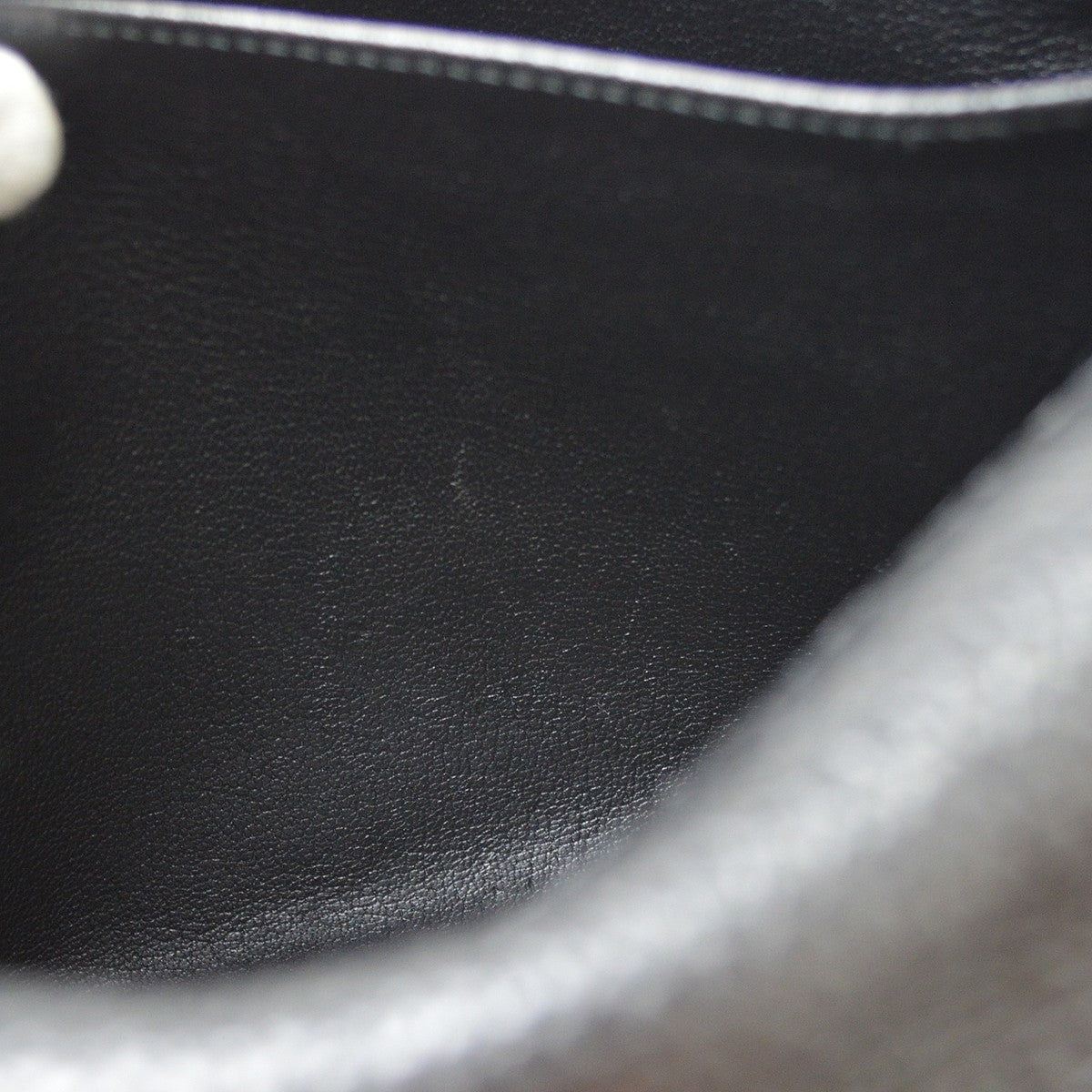 Hermes Steve Caporal Clemence Black Leather Shoulder Bag Bag (Pre-Owned)