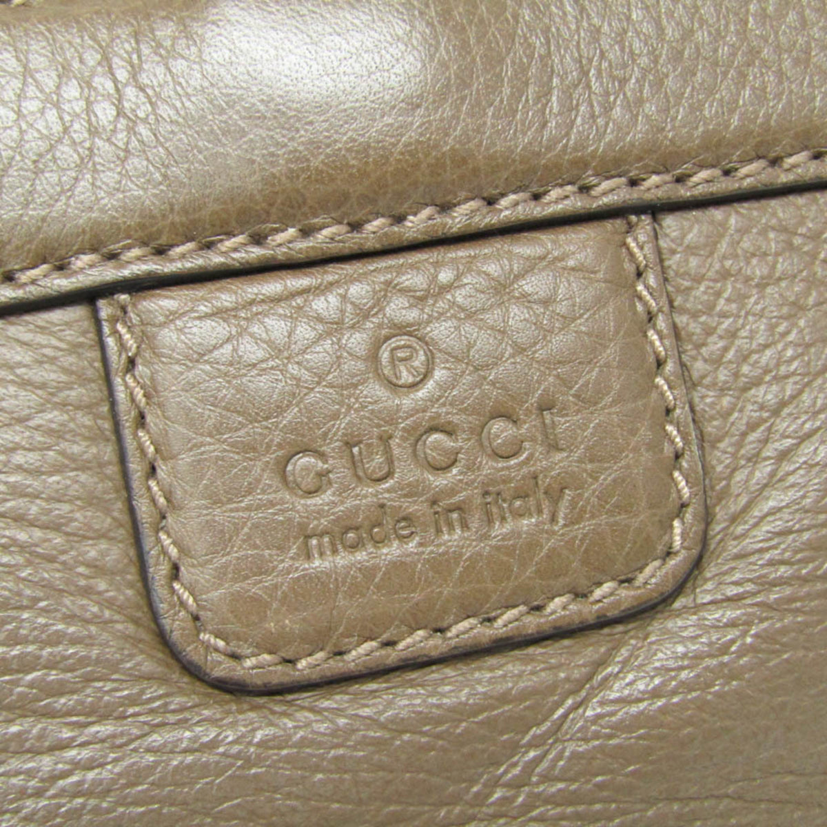 Gucci Bamboo Shoulder Leather Brown Leather Shoulder Bag Bag (Pre-Owned)