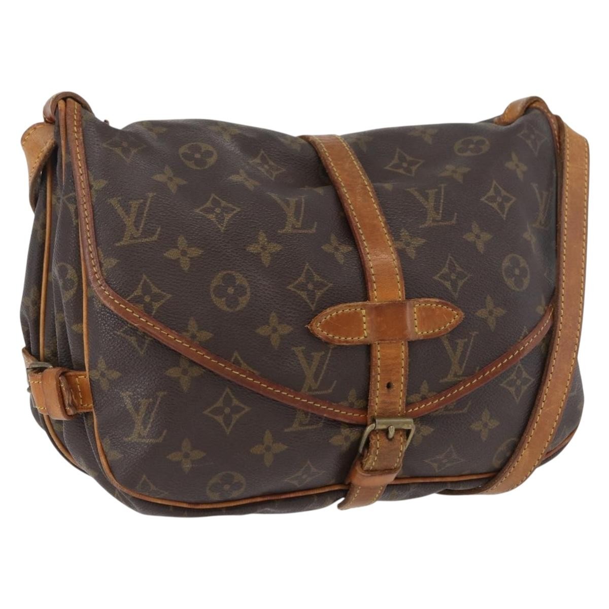 Louis Vuitton Saumur Monogram Canvas Brown Canvas Shoulder Bag Bag (Pre-Owned)