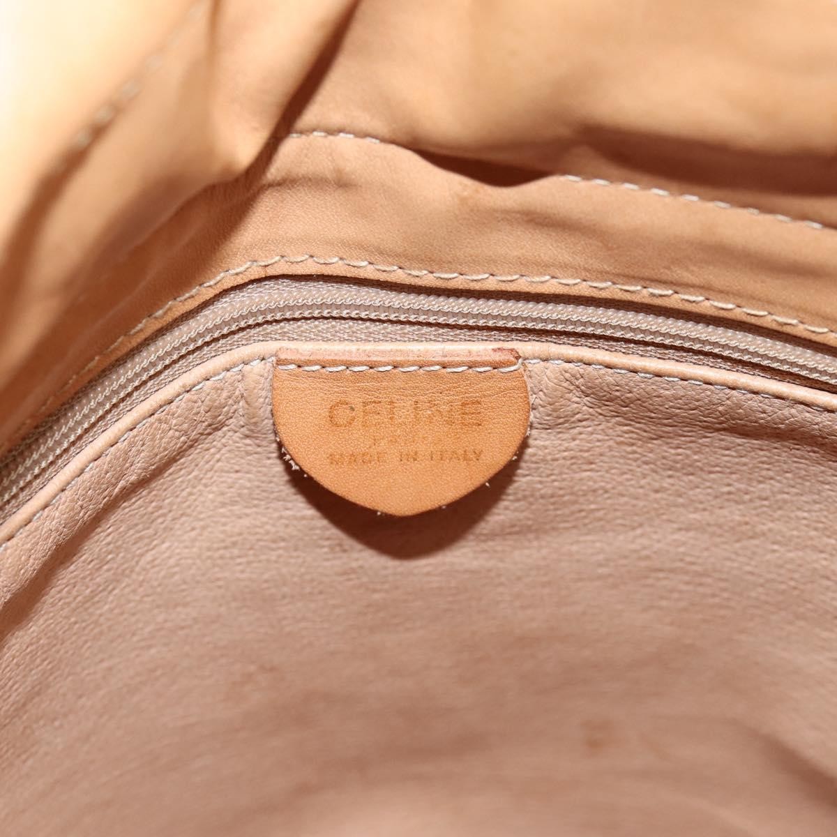 Celine Vintage Macadam Canvas And Leather Brown Canvas Shoulder Bag Bag (Pre-Owned)