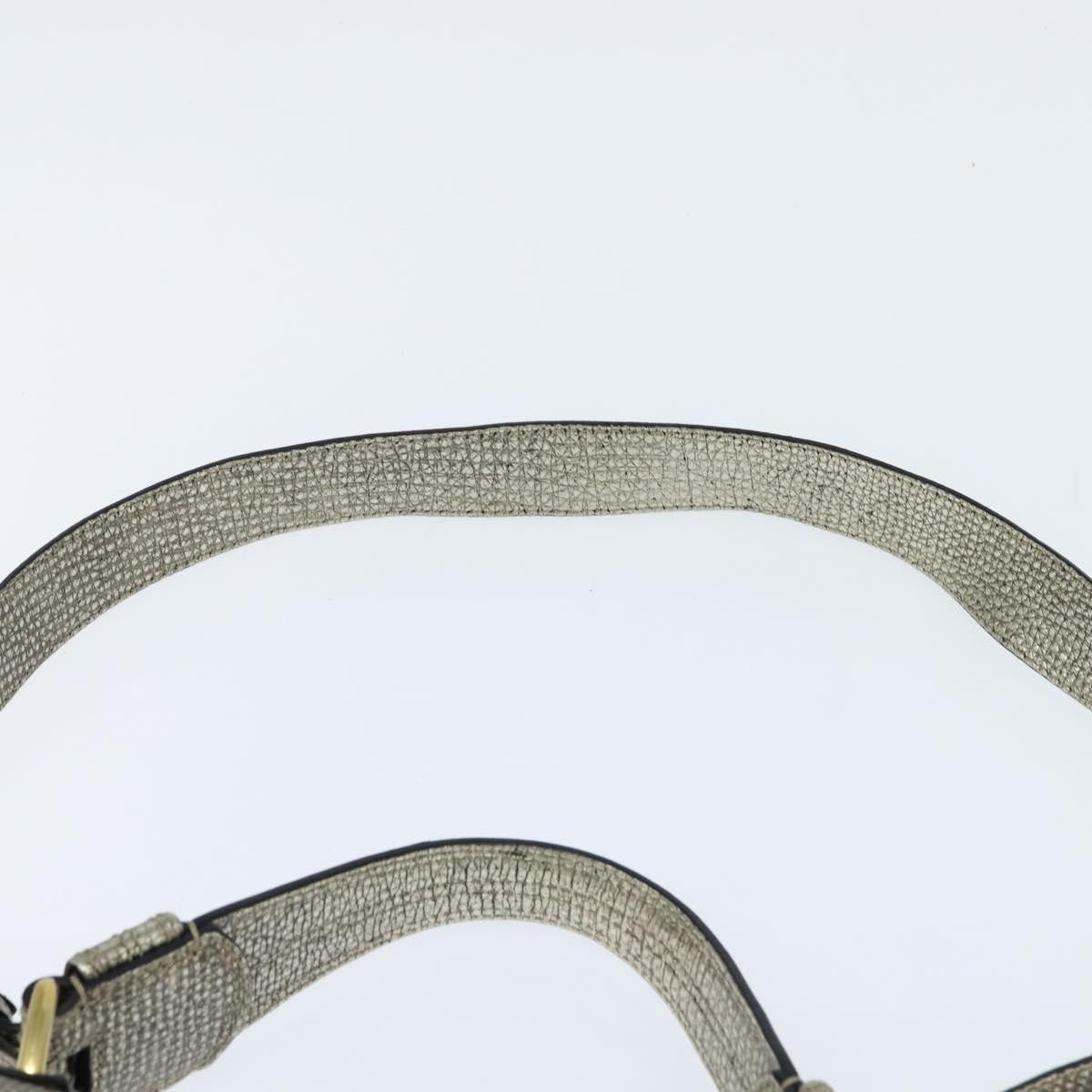Bvlgari Leoni Top Handle Leather Silver Leather Handbag (Pre-Owned)