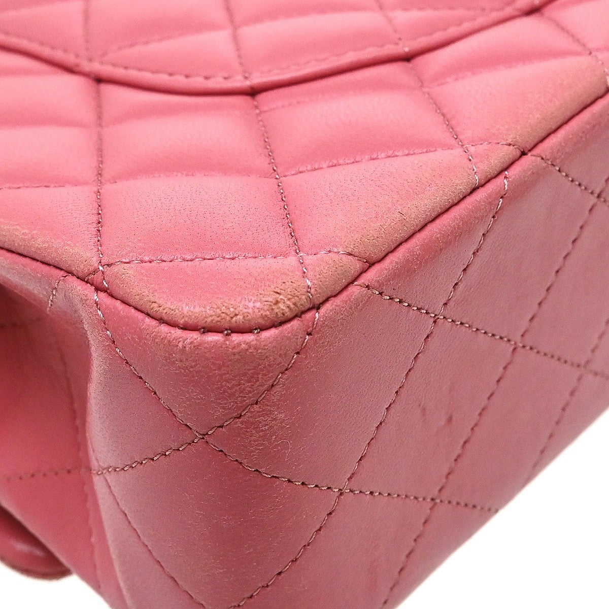 Chanel Timeless - Classic Double Flap Quilted Lambskin Pink Leather Shoulder Bag Bag (Pre-Owned)