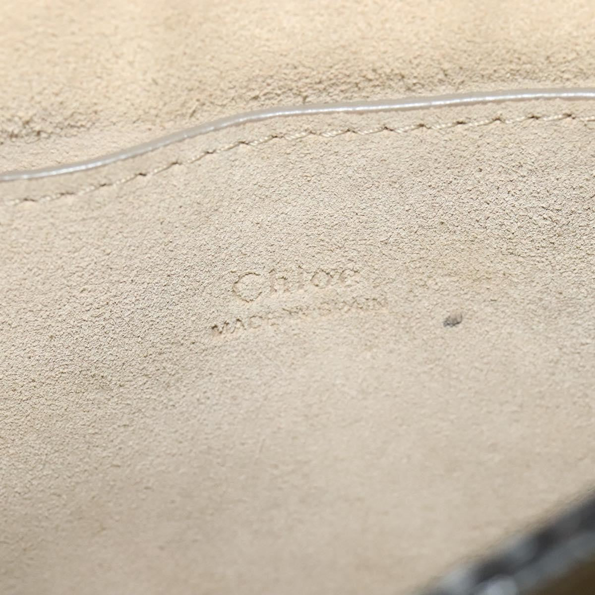 Chloe Faye Leather And Suede Gray Suede Shoulder Bag Bag (Pre-Owned)