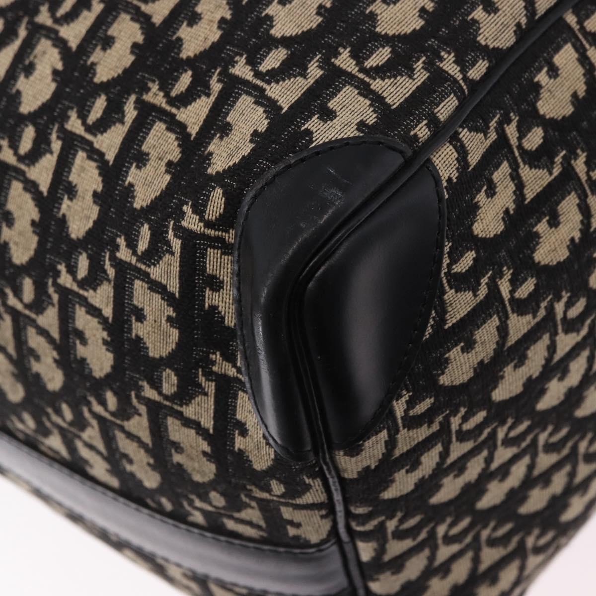Christian Dior Convertible Boston Oblique Canvas Black Canvas Travel Bag Bag (Pre-Owned)