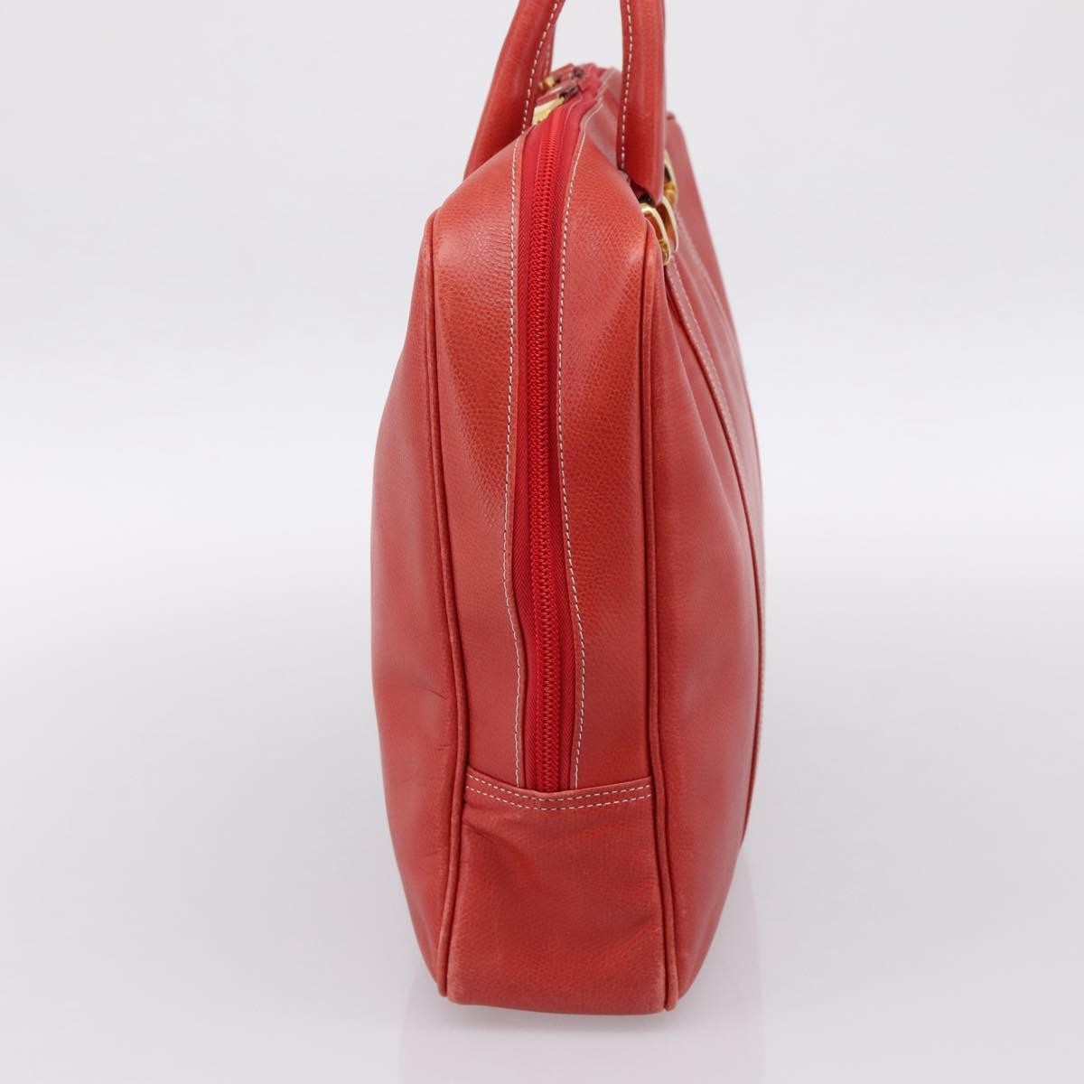 Loewe Anagram Business Leather Red Leather Briefcase Bag (Pre-Owned)