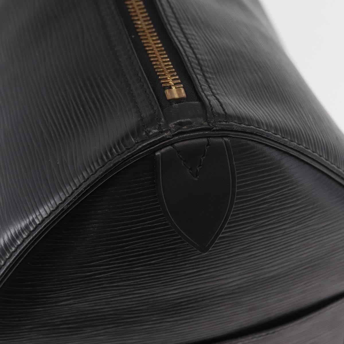 Louis Vuitton Keepall Epi Leather Black Leather Travel Bag Bag (Pre-Owned)