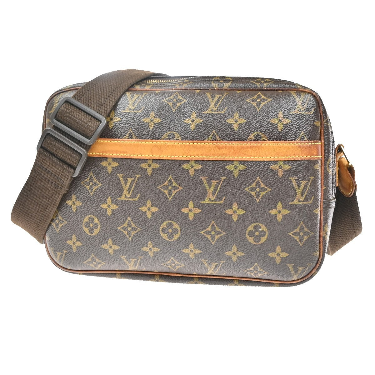 Louis Vuitton Reporter Monogram Canvas Brown Canvas Shoulder Bag Bag (Pre-Owned)