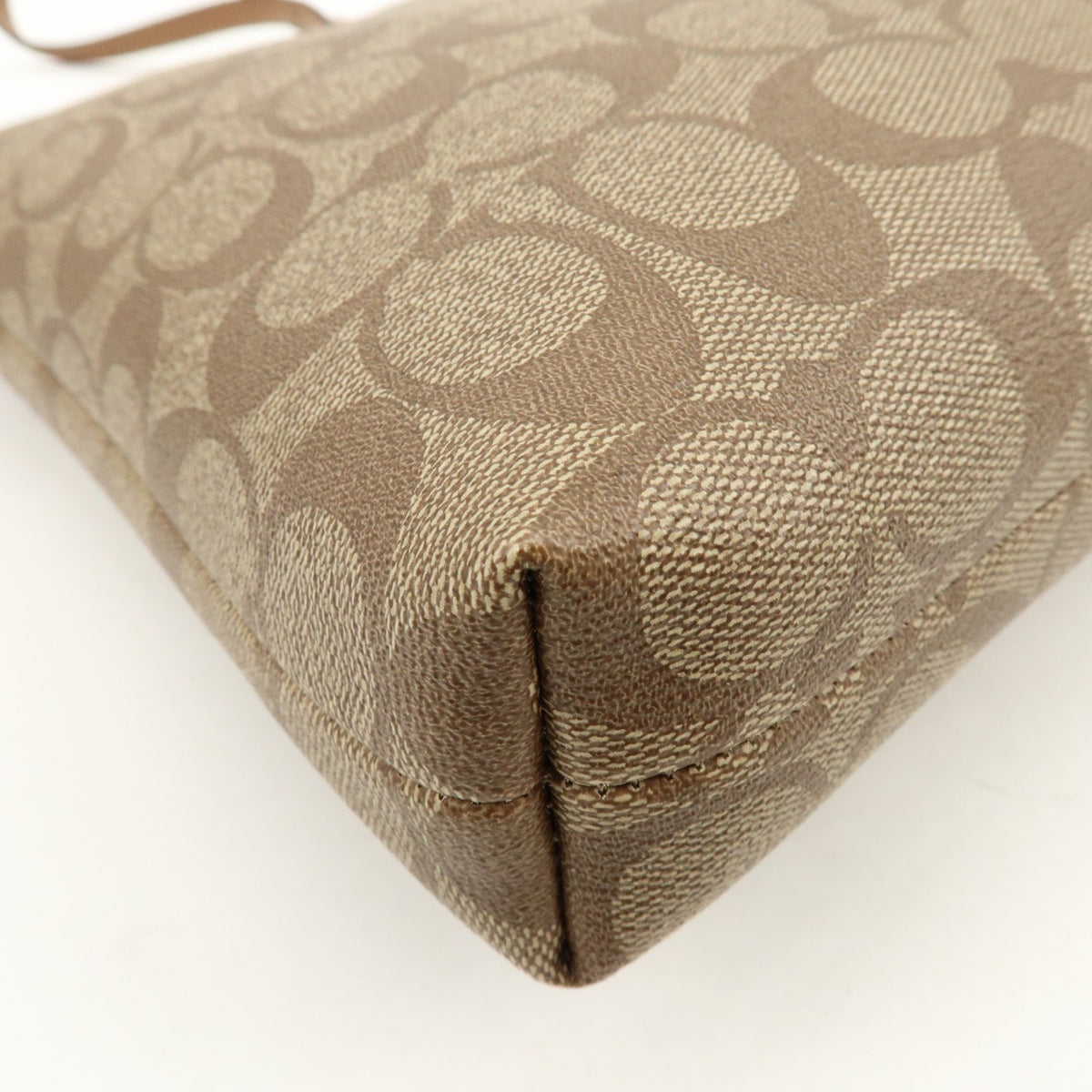Coach Shoulder Canvas Brown Canvas Handbag (Pre-Owned)