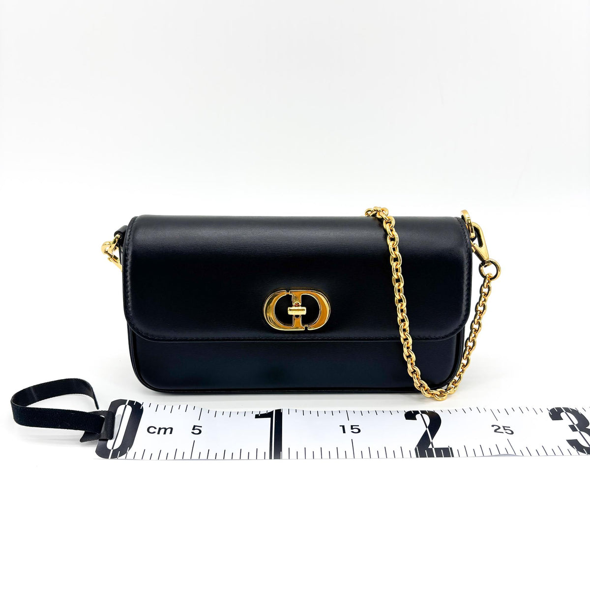 Christian Dior 30 Montaigne Avenue Leather Black Leather Handbag (Pre-Owned)