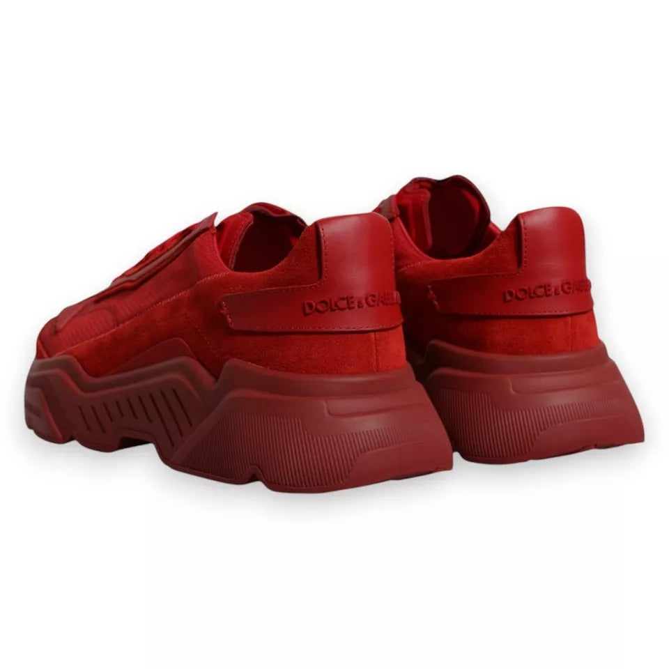 Dolce & Gabbana Red Leather Daymaster Low Top Sneakers Men's Shoes (Pre-Owned)