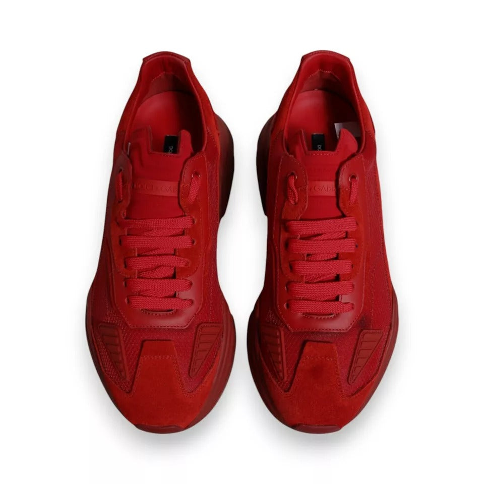 Dolce & Gabbana Red Leather Daymaster Low Top Sneakers Men's Shoes (Pre-Owned)