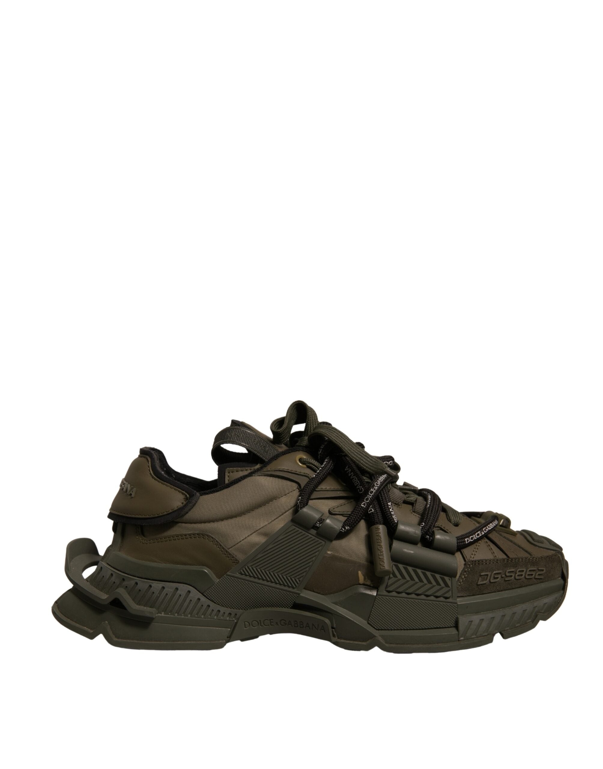 Dolce & Gabbana Military Green Space Low Top Sneakers Men's Shoes (Pre-Owned)