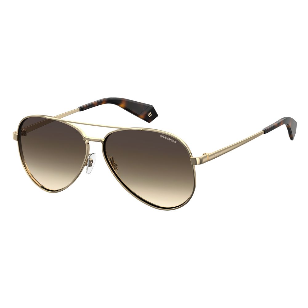 Polaroid Gold Metal Women's Sunglasses