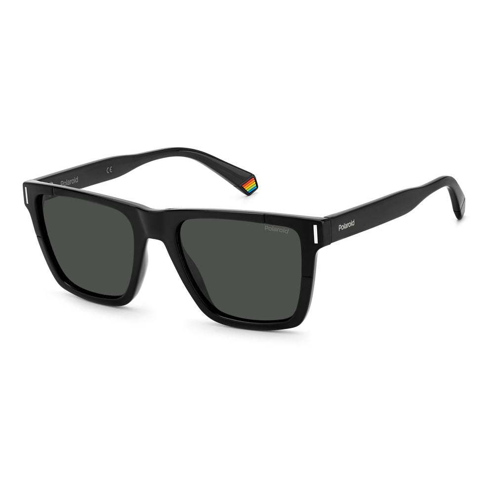 Polaroid Black Plastic Men's Sunglasses