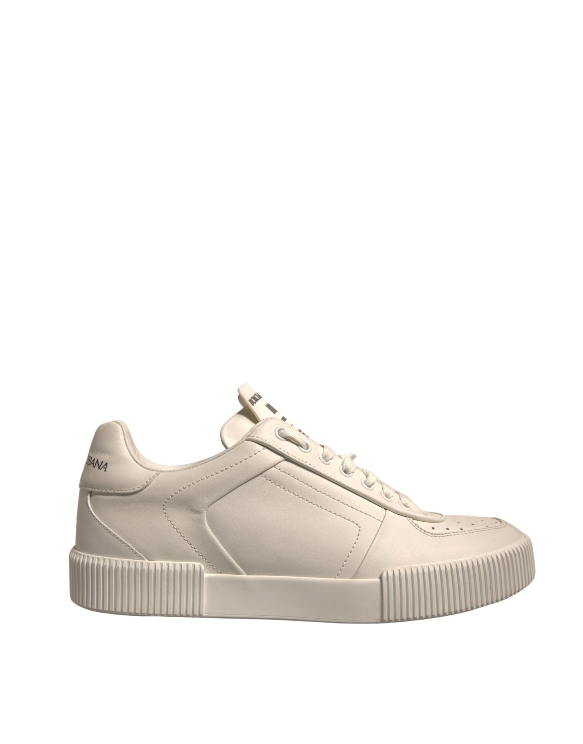 Dolce & Gabbana White Miami Leather Low Top Sneakers Men's Shoes (Pre-Owned)