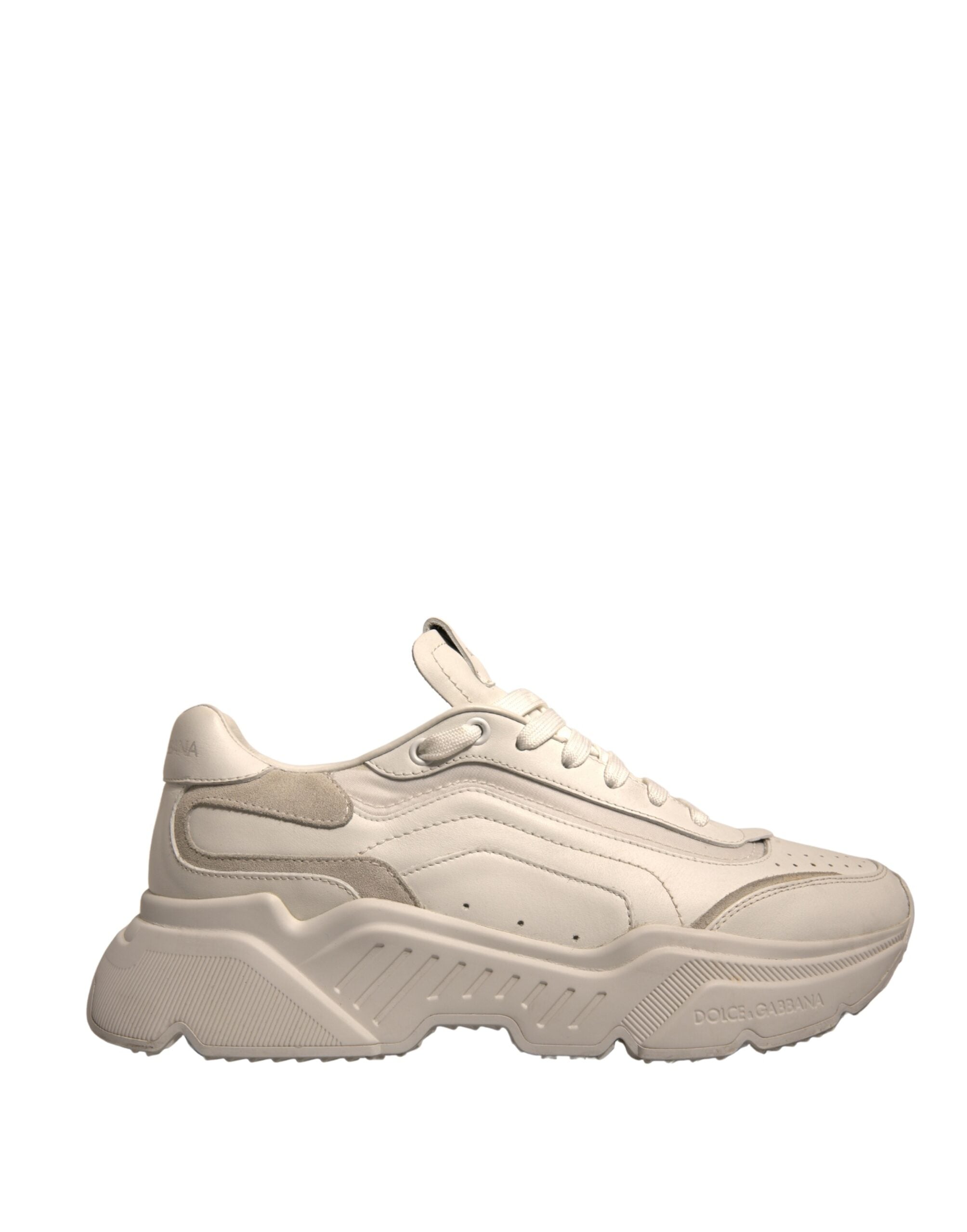 Dolce & Gabbana White Daymaster Leather Low Top Sneakers Men's Shoes (Pre-Owned)