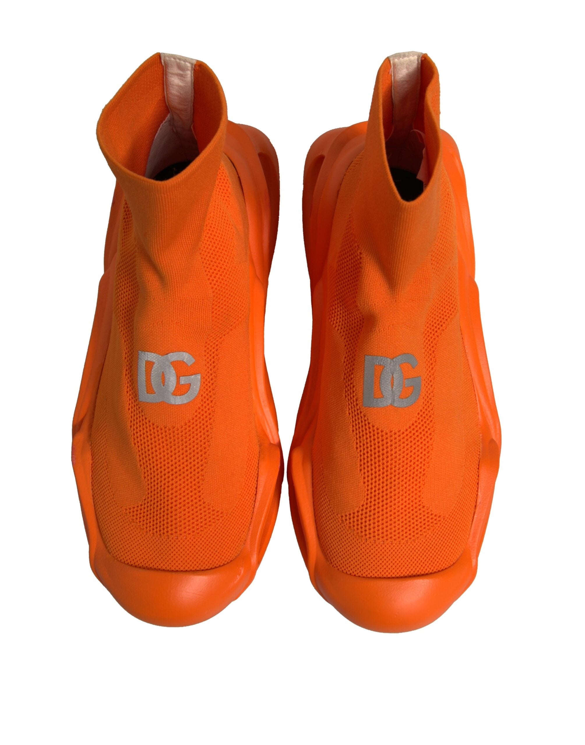 Dolce & Gabbana Orange Slip On Wave Socks Men Sneakers Men's Shoes (Pre-Owned)