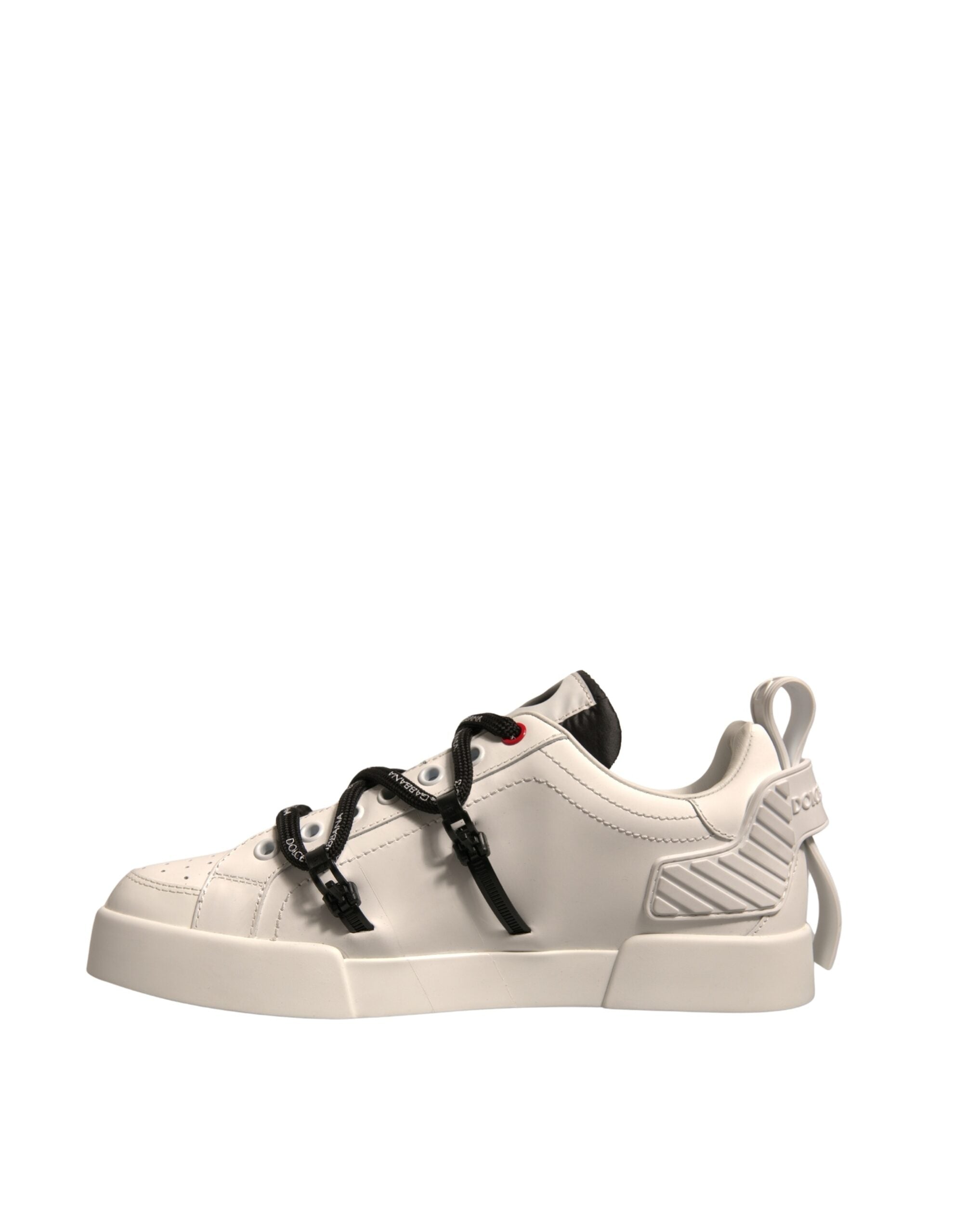 Dolce & Gabbana White Leather Portofino Low Top Sneakers Men's Shoes (Pre-Owned)