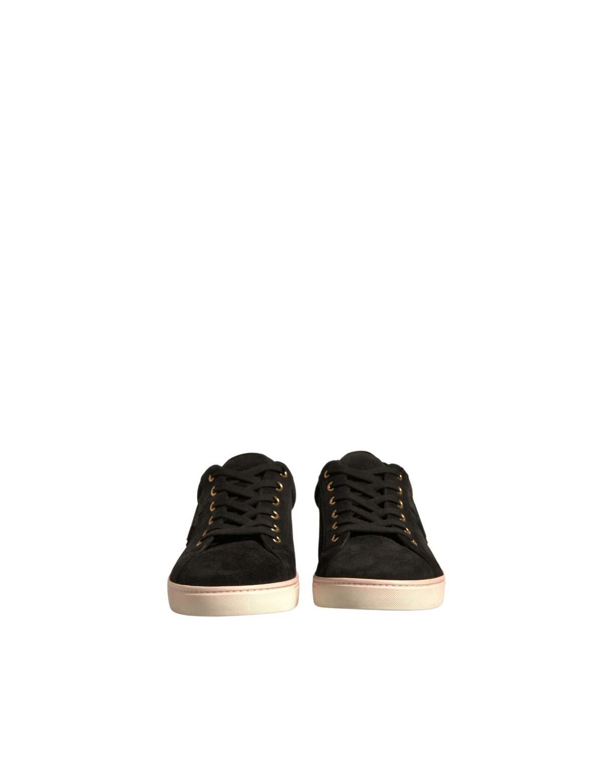 Dolce & Gabbana Black Logo Suede Leather Men Sneakers Men's Shoes (Pre-Owned)