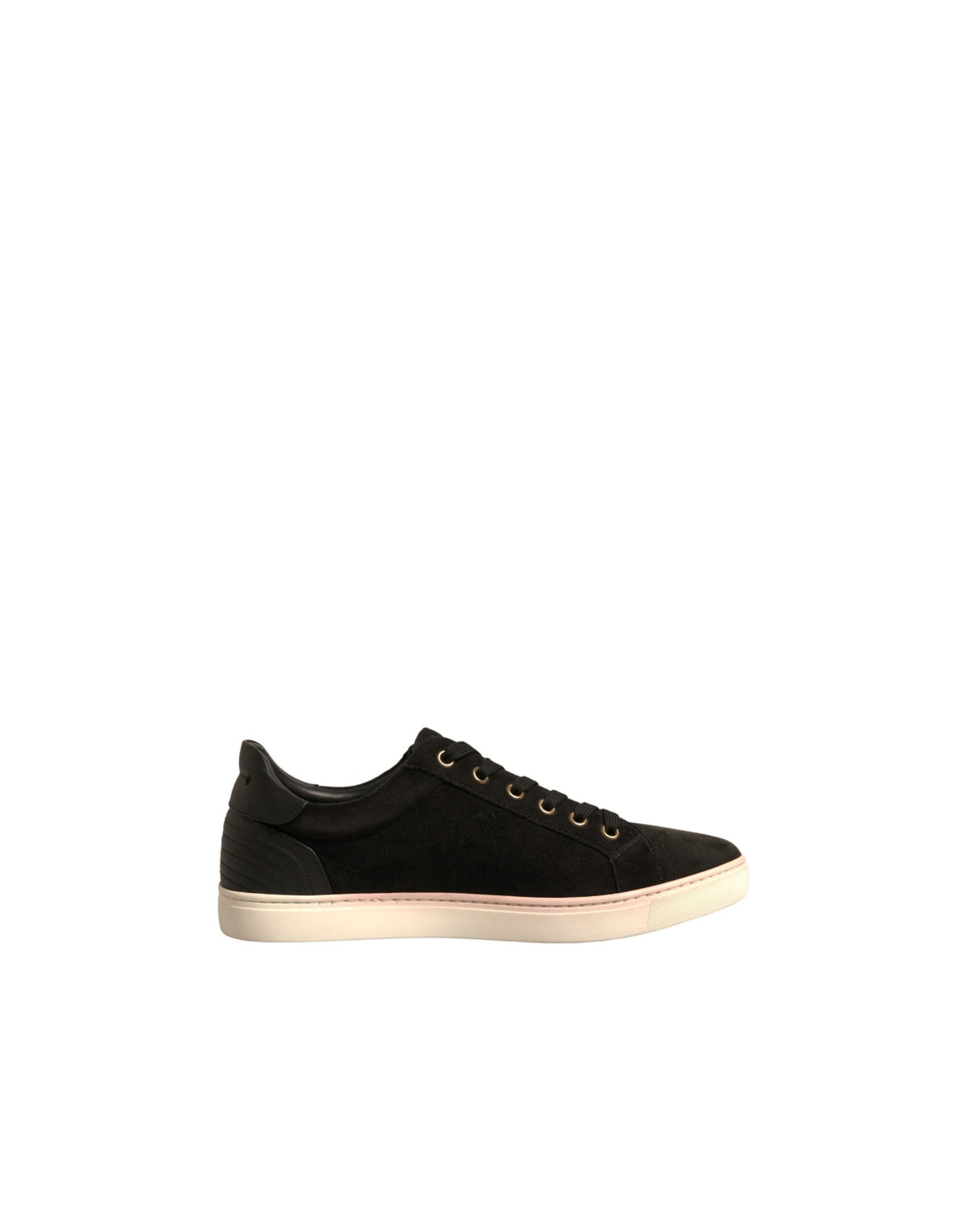 Dolce & Gabbana Black Logo Suede Leather Men Sneakers Men's Shoes (Pre-Owned)