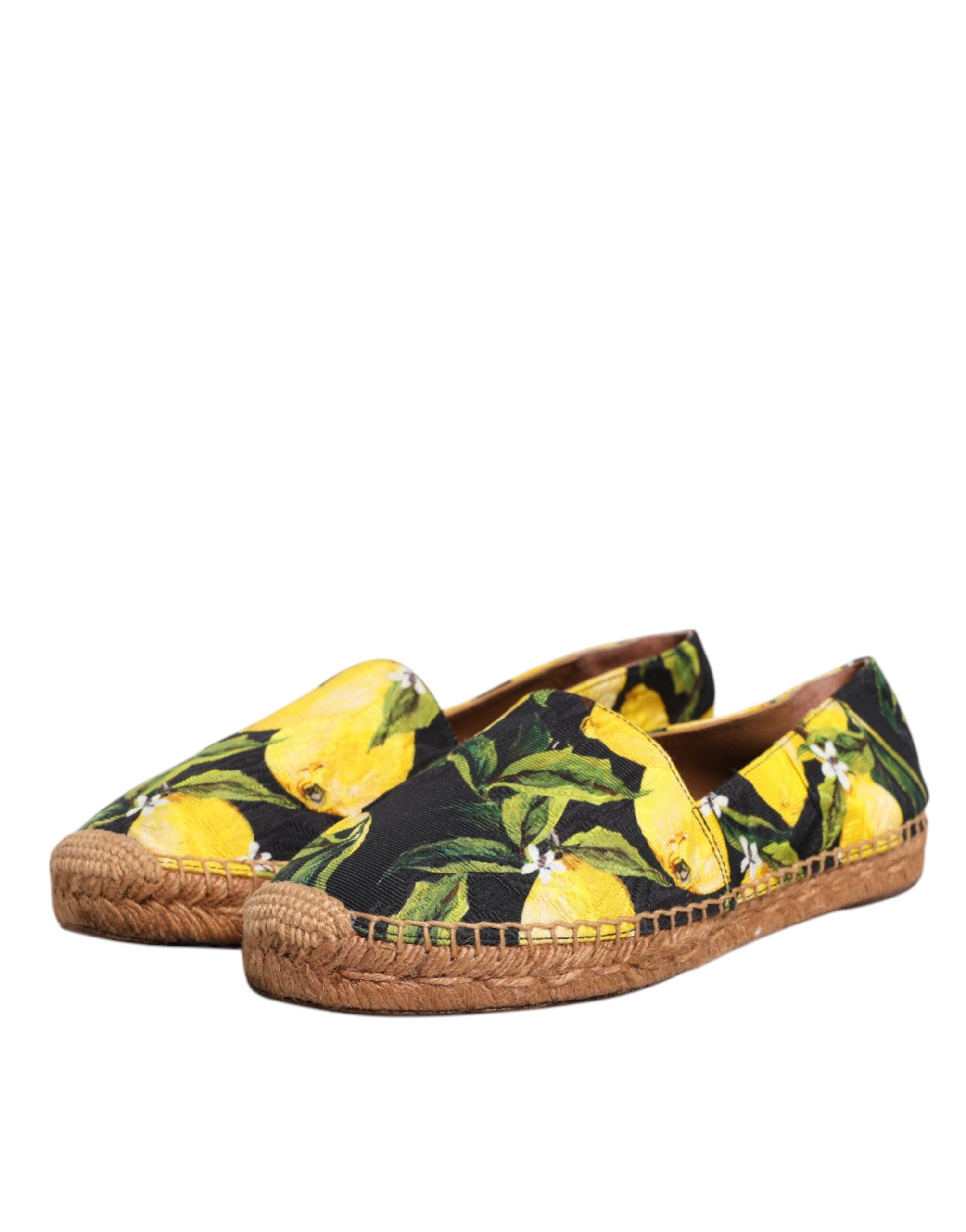 Dolce & Gabbana Multicolor Lemon Slip On Espadrilles Women's Shoes (Pre-Owned)
