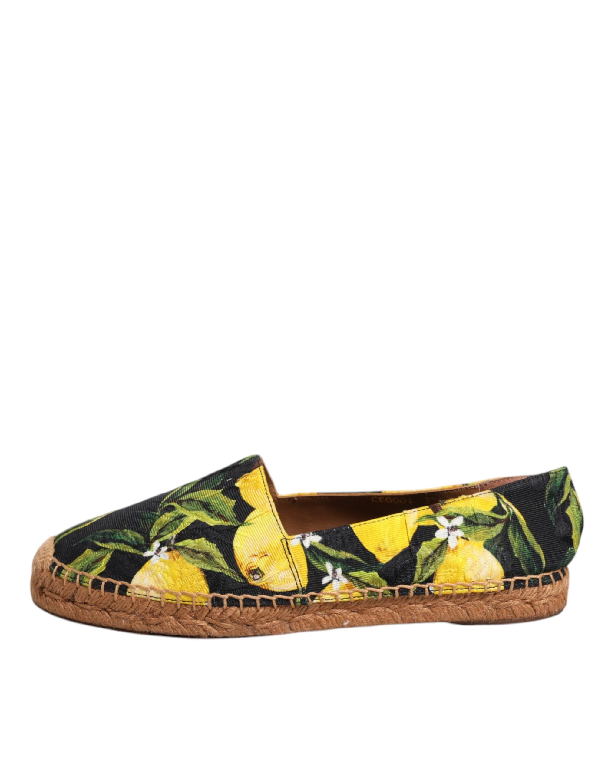 Dolce & Gabbana Multicolor Lemon Slip On Espadrilles Women's Shoes (Pre-Owned)