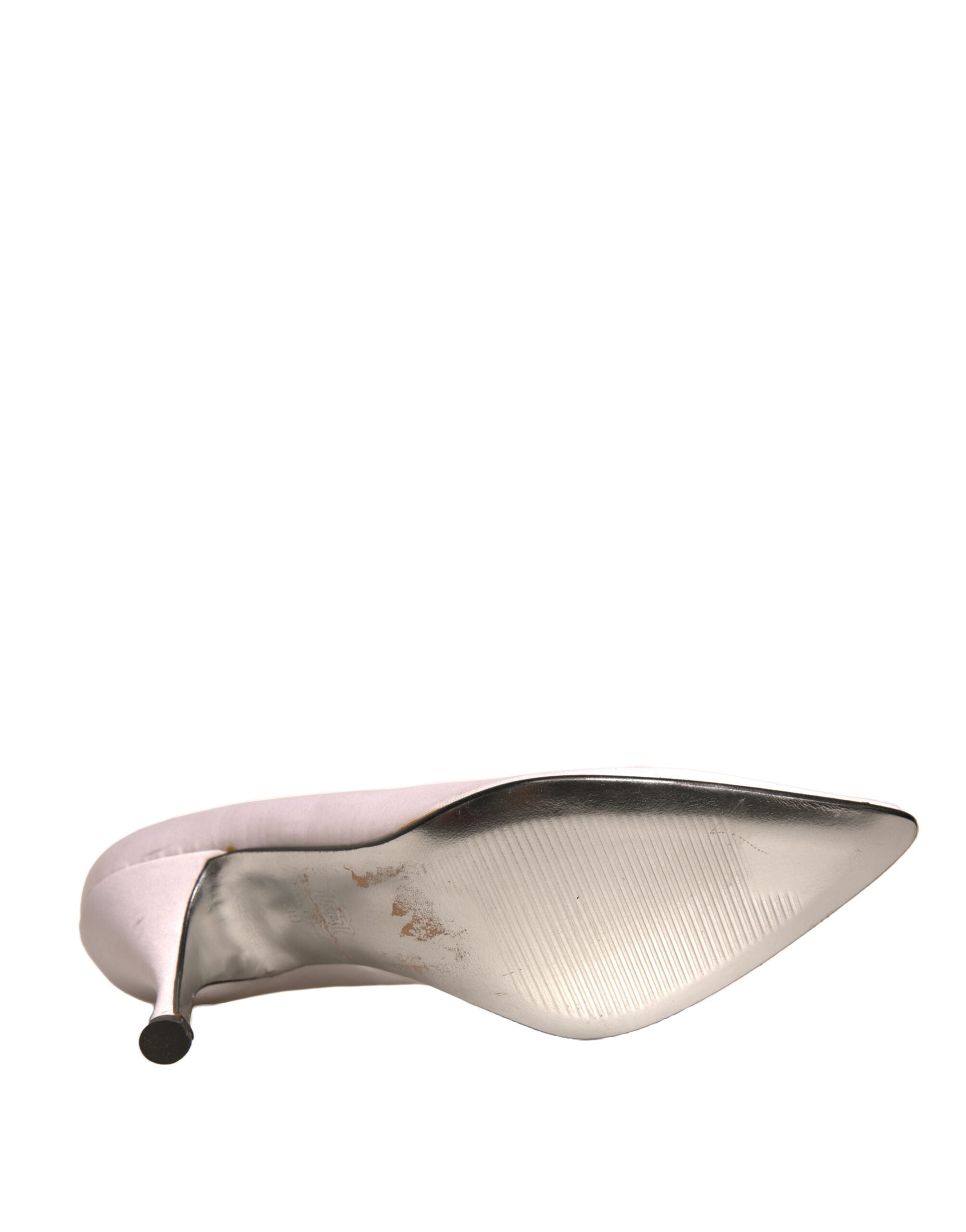 Dolce & Gabbana White Leather High Heels Women Pumps Women's Shoes (Pre-Owned)