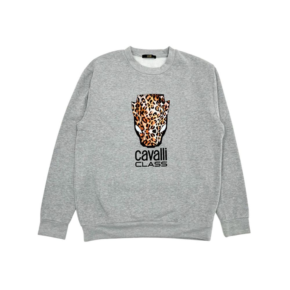 Cavalli Class Gray Polyester Women Women's Hoodie