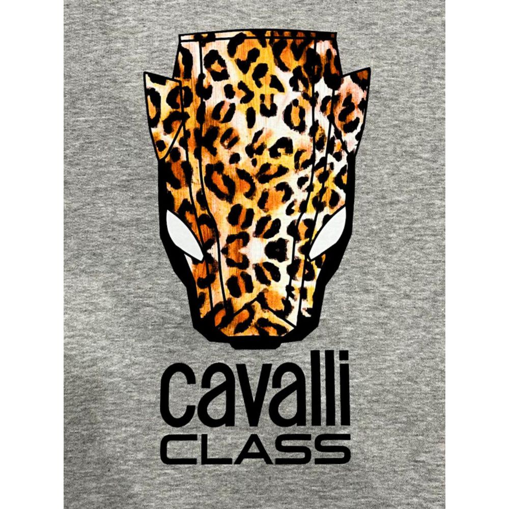 Cavalli Class Gray Polyester Women Women's Hoodie