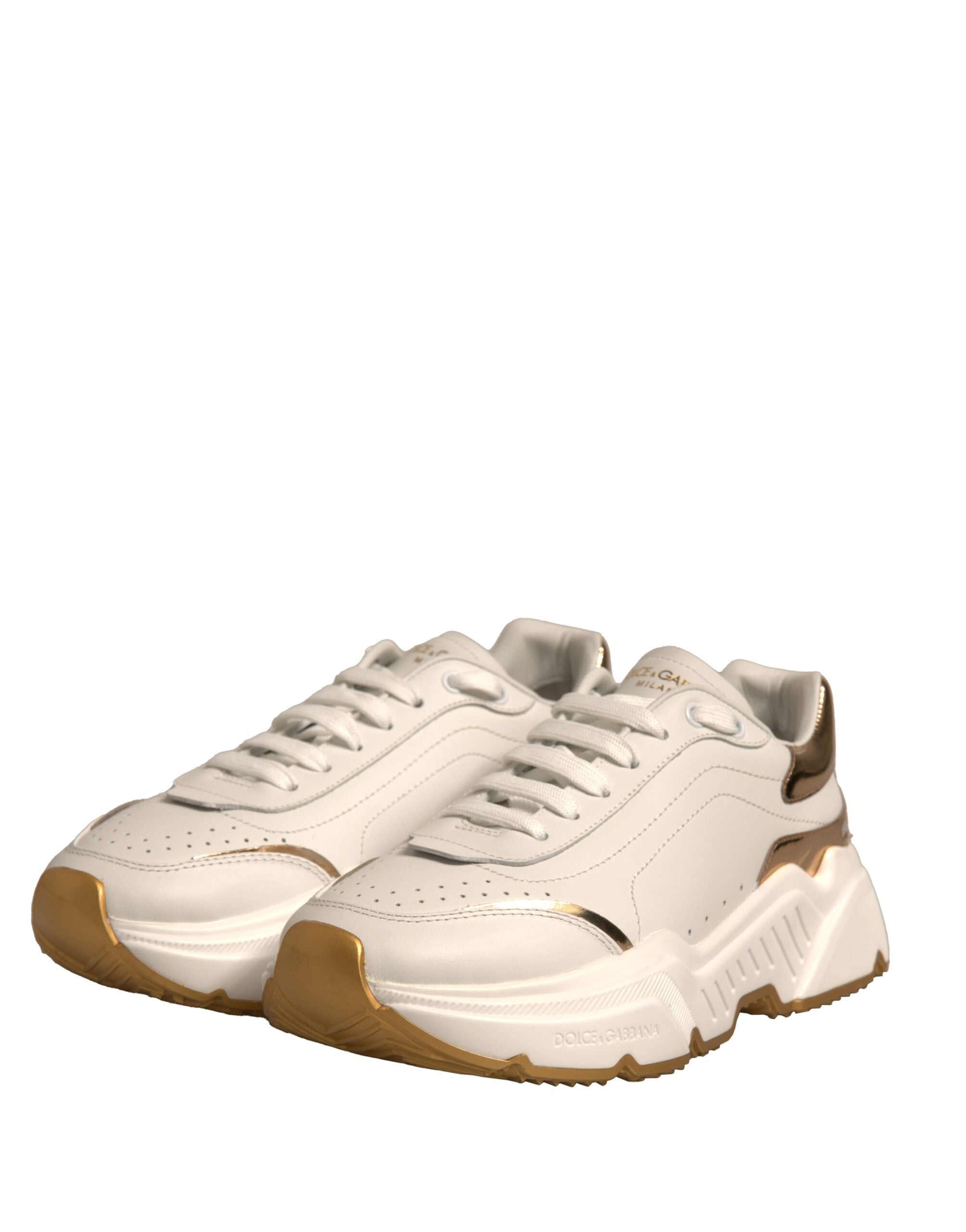 Dolce & Gabbana White Gold Daymaster Low Top Sneakers Women's Shoes (Pre-Owned)