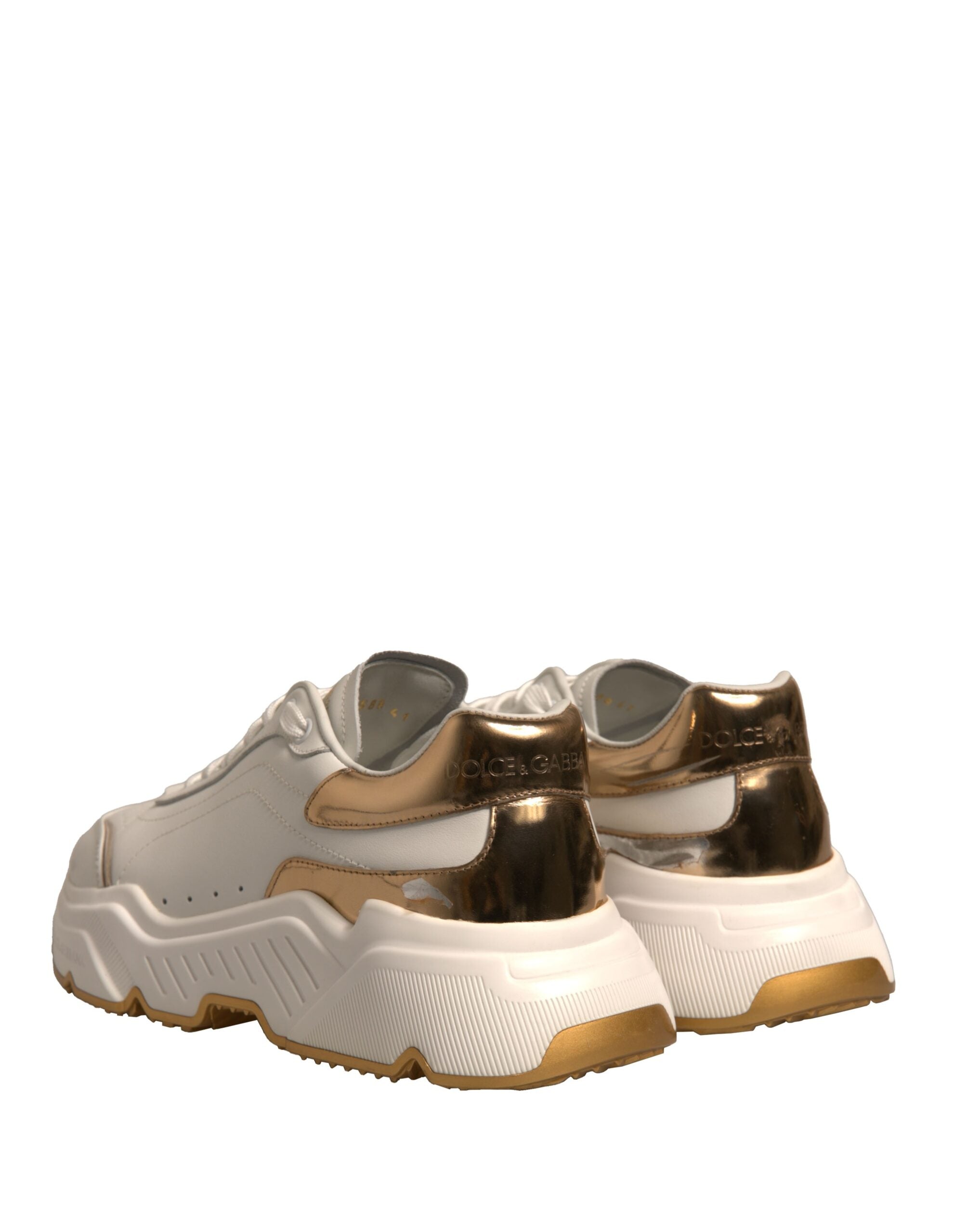 Dolce & Gabbana White Gold Daymaster Low Top Sneakers Women's Shoes (Pre-Owned)