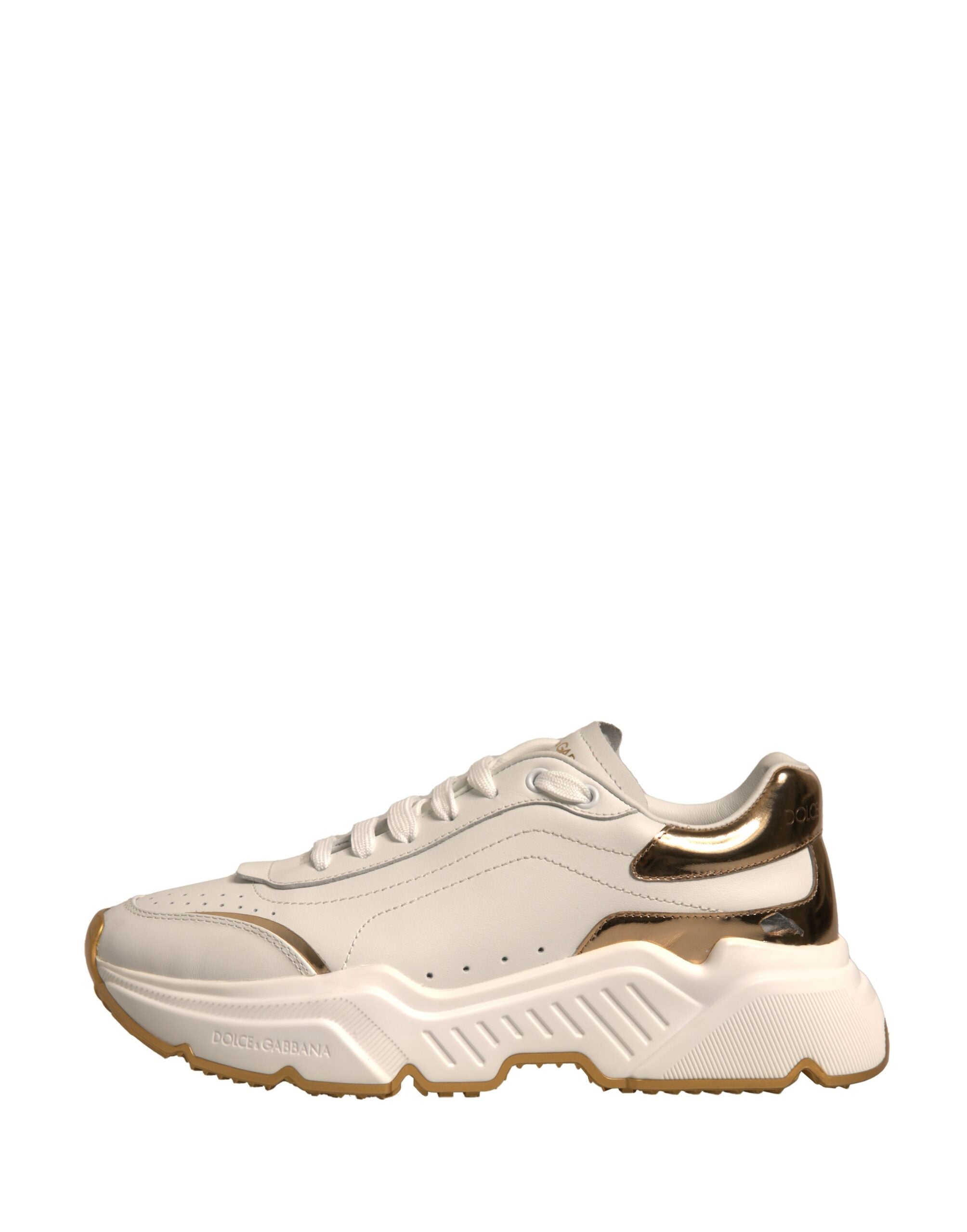 Dolce & Gabbana White Gold Daymaster Low Top Sneakers Women's Shoes (Pre-Owned)