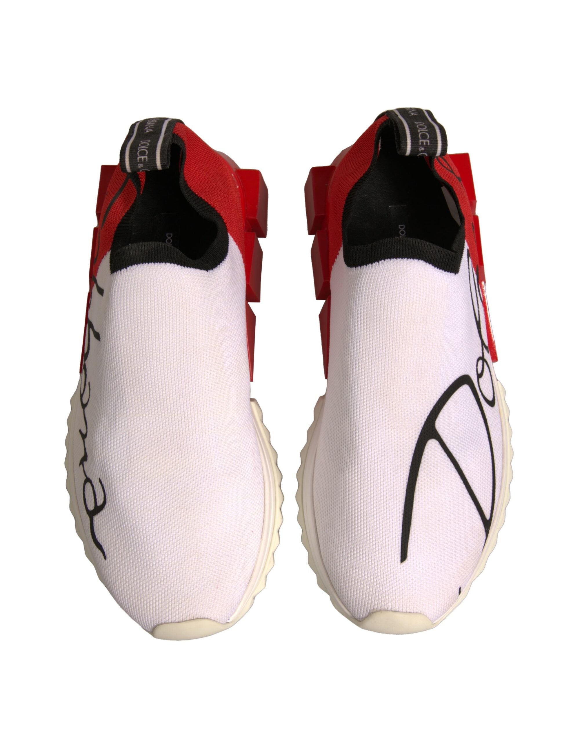 Dolce & Gabbana White Red Low Top Sorrento Sneakers Women's Shoes (Pre-Owned)