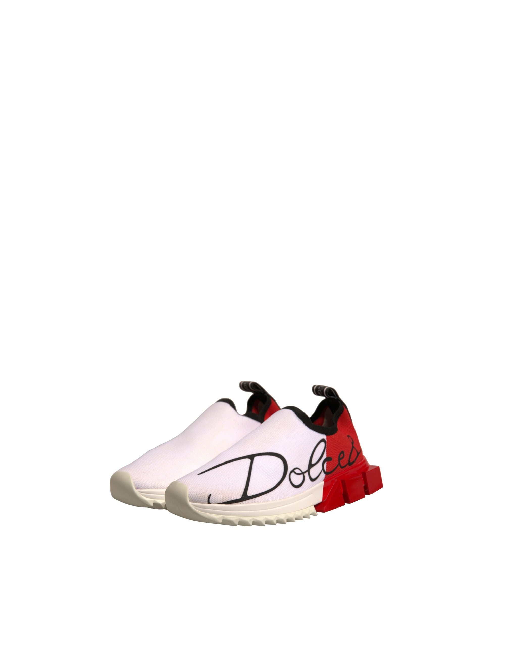 Dolce & Gabbana White Red Low Top Sorrento Sneakers Women's Shoes (Pre-Owned)