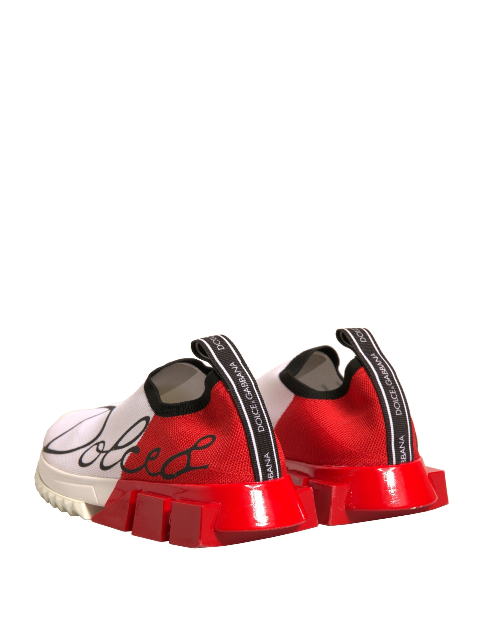 Dolce & Gabbana White Red Low Top Sorrento Sneakers Women's Shoes (Pre-Owned)