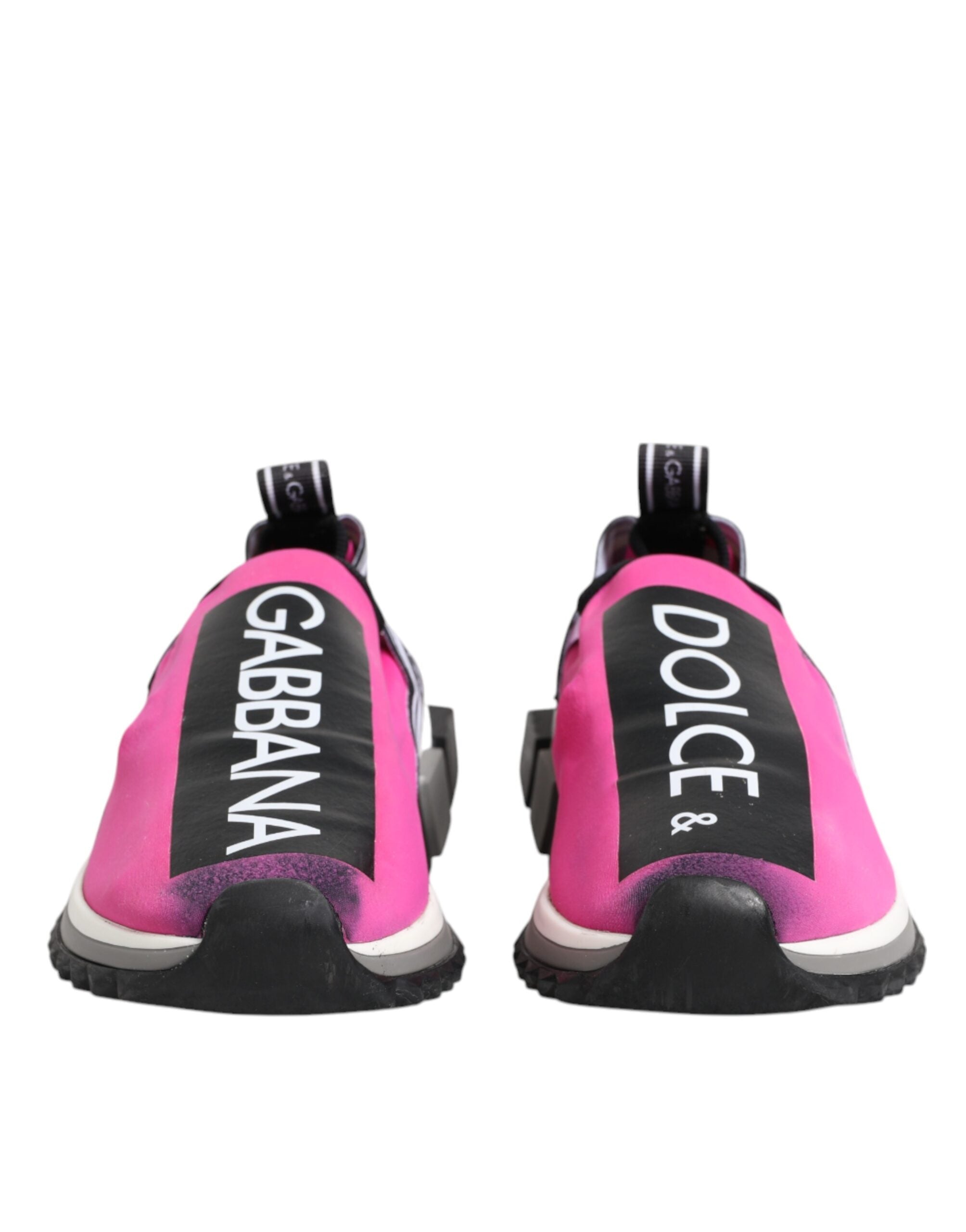 Dolce & Gabbana Fuchsia White Slip On Sorrento Sneakers Women's Shoes (Pre-Owned)