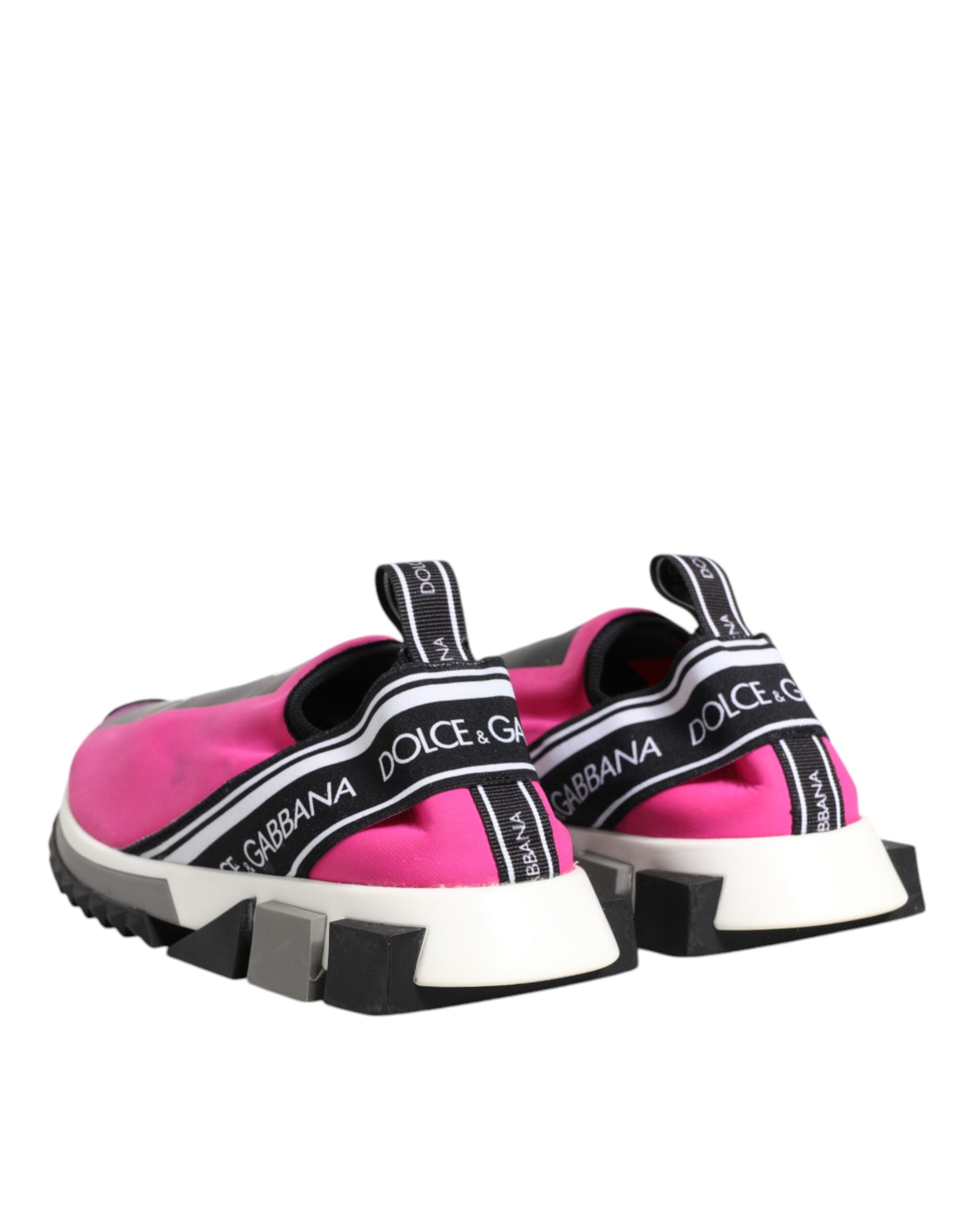Dolce & Gabbana Fuchsia White Slip On Sorrento Sneakers Women's Shoes (Pre-Owned)