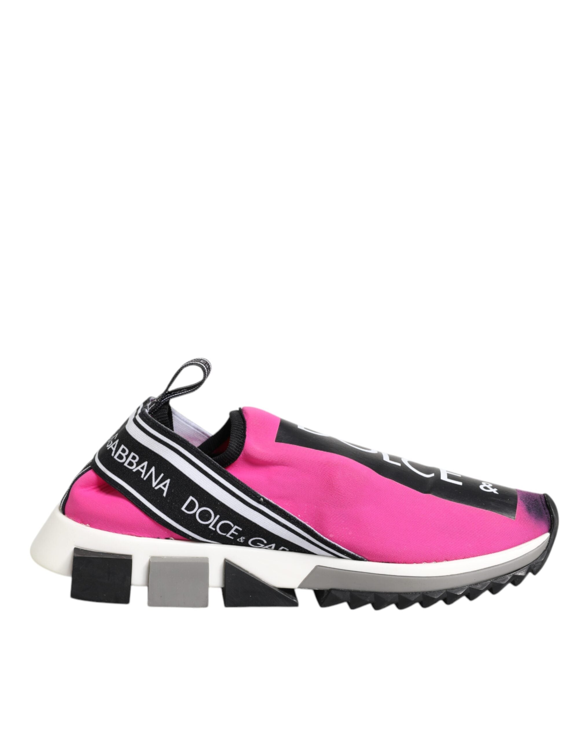 Dolce & Gabbana Fuchsia White Slip On Sorrento Sneakers Women's Shoes (Pre-Owned)